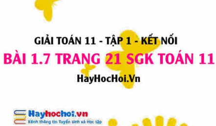 Giải bài 1.7 trang 21 Toán 11 tập 1 SGK Kết nối tri thức